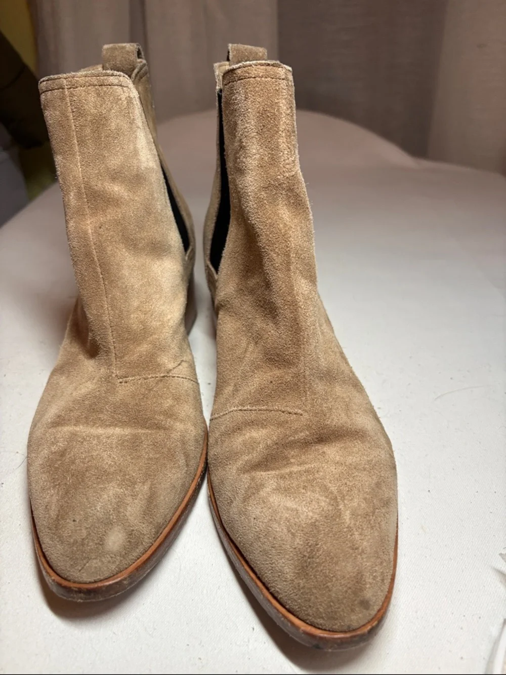 rag & bone Tan Suede Chelsea Ankle Boots Size 39
